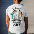 I Really Like Spooky Penguin Ok Men's Crewneck Short Sleeve Back Print T-shirt Gifts for Him