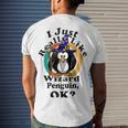 I Really Like Wizard Penguin Ok Men's Crewneck Short Sleeve Back Print T-shirt Gifts for Him