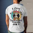 I Really Like Xmas In July Penguin Ok Men's Crewneck Short Sleeve Back Print T-shirt Gifts for Him