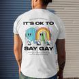Its Ok To Say Gay Florida Lgbt Gay Pride Protect Trans Kids Men's Back Print T-shirt Gifts for Him