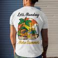 Less Monday More Summer Funny Pineapple Gift Pineapple Lover Men's Crewneck Short Sleeve Back Print T-shirt Gifts for Him