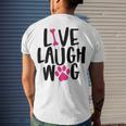 Live Laugh Bark 9 Trending Shirt Men's Crewneck Short Sleeve Back Print T-shirt Gifts for Him