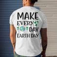 Make Every Day Earth Day Men's Crewneck Short Sleeve Back Print T-shirt Gifts for Him