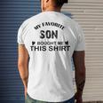 My Favorite Son Bought Me This Men's Crewneck Short Sleeve Back Print T-shirt Gifts for Him