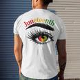 Official 4 Juneteenth - African American Women Black History Pride Men's Crewneck Short Sleeve Back Print T-shirt Gifts for Him