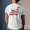 Patriotic American Cocker Spaniel Love Flag Vintage Men's Back Print T-shirt Gifts for Him