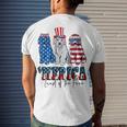 Patriotic Goldendoodle Dog 4Th Of July America Usa Flag Men's T-shirt Back Print Gifts for Him