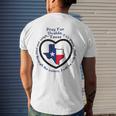 Prayers For Texas Robb Elementary Uvalde Texan Flag Map Men's Back Print T-shirt Gifts for Him