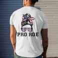 Pro 1973 Roe Cute Messy Bun Mind Your Own Uterus Men's Back Print T-shirt Gifts for Him