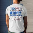 Proud Army National Guard Dad Usa Flag Fathers Day Men's Back Print T-shirt Gifts for Him