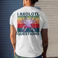 Retro I Axolotl Questions Funny Cute Axolotl Men's Crewneck Short Sleeve Back Print T-shirt Gifts for Him