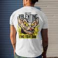 She Is My Valentine Cat Men's Crewneck Short Sleeve Back Print T-shirt Gifts for Him