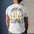 Show Me Your Torts Men's Crewneck Short Sleeve Back Print T-shirt Gifts for Him