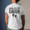 Soon To Be Daddy Pregnancy Announcement Dad Father Men's Back Print T-shirt Gifts for Him