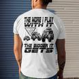 The More I Play With It The Bigger It Gets Play Big Men's Crewneck Short Sleeve Back Print T-shirt Gifts for Him