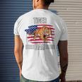 Tiger Us Flag 4Th Of July Fathers Day Tiger Dad Men's T-shirt Back Print Gifts for Him