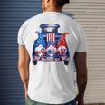 Usa Patriotic Gnomes With American Flag Hats Riding Truck Men's Back Print T-shirt Gifts for Him