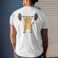 Weightlifting - Cat Barbell Fitness Lovers Men's Back Print T-shirt Gifts for Him