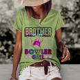 Brother Of The Bowler Girl Matching Family Bowling Birthday Women's Short Sleeve Loose T-shirt Green