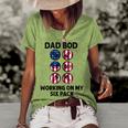 Dad Bod Working On My Six Pack Beer Flag 4Th Of July Women's Loose T-shirt Green