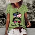 Doodle Mom Happy 4Th Of July American Flag Day Women's Loose T-shirt Green