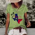 Jesus Pray For Uvalde Texas Protect Texas Not Gun Christian Cross Women's Short Sleeve Loose T-shirt Green