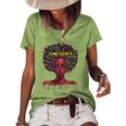 Juneteenth S For Women Afro Beautiful Black Pride 2022 African American Women's Short Sleeve Loose T-shirt Green