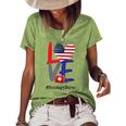Oncology Nurse Rn 4Th Of July Independence Day American Flag Women's Loose T-shirt Green