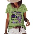 This Queen Makes 50 Look Fabulous 50Th Birthday Messy Bun Women's Loose T-shirt Green
