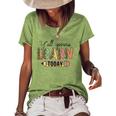 Teacher First Day Of School Yall Gonna Learn Today Women's Short Sleeve Loose T-shirt Green