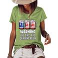 Warning The Girls Are Drinking Again 4Th Of July Women's Loose T-shirt Green