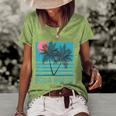 Womens Boca Raton Florida Souvenirs Fl Palm Tree Vintage Women's Short Sleeve Loose T-shirt Green