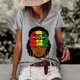 1865 Junenth Hat Womens Independence Day Freedom Day Women's Short Sleeve Loose T-shirt Grey