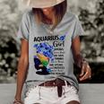 Aquarius Queen Sweet As Candy Birthday Gift For Black Women Women's Short Sleeve Loose T-shirt Grey
