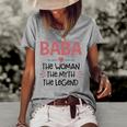 Baba Grandma Baba The Woman The Myth The Legend Women's Loose T-shirt Grey