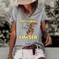 Chicken Farmer Professional Chicken Chaser Women's Short Sleeve Loose T-shirt Grey