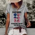 Dad Bod Working On My Six Pack Beer Flag 4Th Of July Women's Loose T-shirt Grey