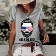 Womens Dad Life Sunglasses American Flag Fathers Day 4Th Of July Women's Loose T-shirt Grey