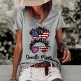 Doodle Mom Happy 4Th Of July American Flag Day Women's Loose T-shirt Grey
