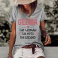 Geema Grandma Geema The Woman The Myth The Legend Women's Loose T-shirt Grey