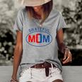 Grateful Mom Worlds Greatest Mom Mothers Day Women's Short Sleeve Loose T-shirt Grey