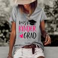 Kids Miss Kinder Grad Kindergarten Nailed It Graduation 2022 Senior Women's Short Sleeve Loose T-shirt Grey