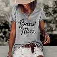 Marching Band Apparel Mother Gift For Women Cute Band Mom Women's Short Sleeve Loose T-shirt Grey