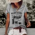 Maybe Coffee Is Addicted To Me Women's Short Sleeve Loose T-shirt Grey