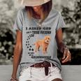 Mini Goldendoodle Quote Mom Doodle Dad Art Cute Groodle Dog Women's Short Sleeve Loose T-shirt Grey