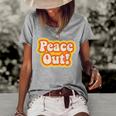 Peace Out Vintage 1970S Men Women Kids Women's Loose T-shirt Grey