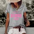 Promoted To Bubbe Baby Reveal Gift Jewish Grandma Women's Short Sleeve Loose T-shirt Grey