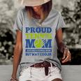 Proud Tennis Mom Funny Tennis Player Gift For Mothers Women's Short Sleeve Loose T-shirt Grey