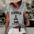 Tequila Made Me Do It Cute Funny Gift Women's Short Sleeve Loose T-shirt Grey