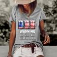 Warning The Girls Are Drinking Again 4Th Of July Women's Loose T-shirt Grey